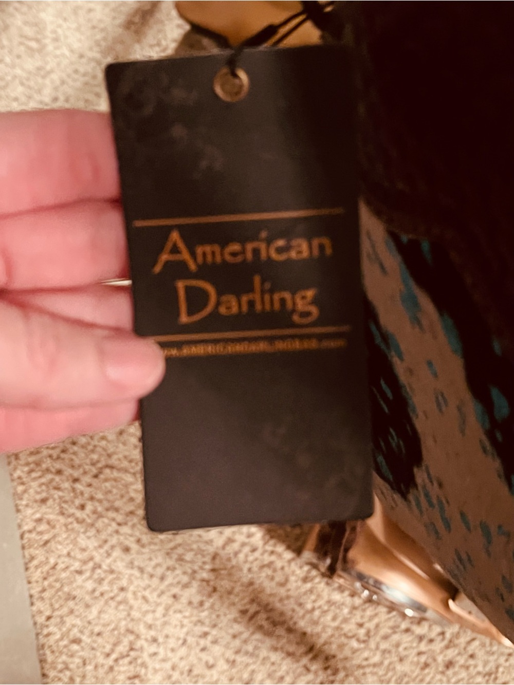 American Darling leather and hair on hide clutch/handbag. New with tags - Picture 5 of 7
